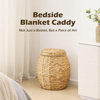Handwoven Water Hyacinth Storage Basket with Lid