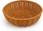 Round Woven Wicker Fruit Basket Bowl for Kitchen Counter, Bread, Snacks & Home Decor